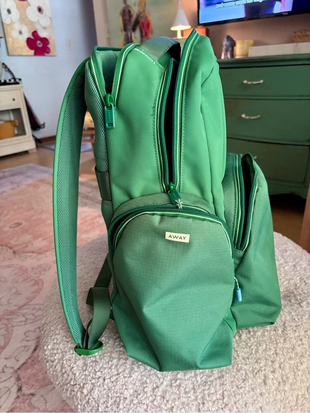 Away Men's Kelly Green Sports Backpack with Teal Accents🎾✅